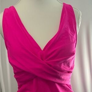 Women's Pink Swimsuit Top Tummy Control